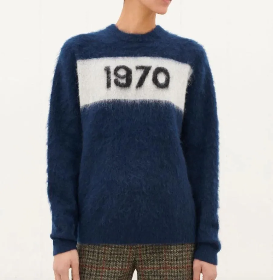 1970 Navy Mohair Knit