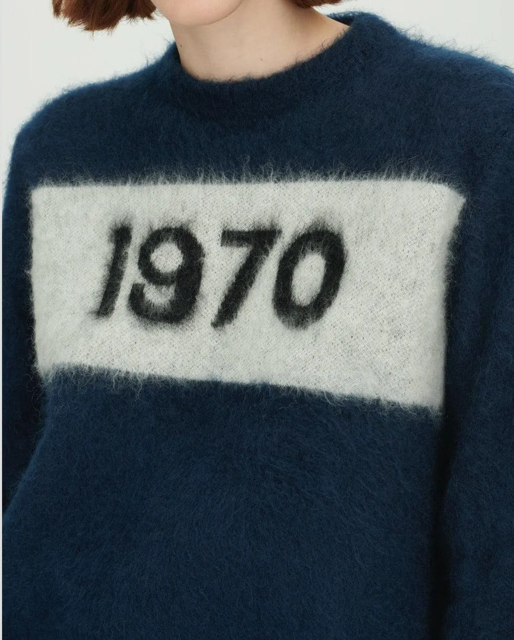 1970 Navy Mohair Knit