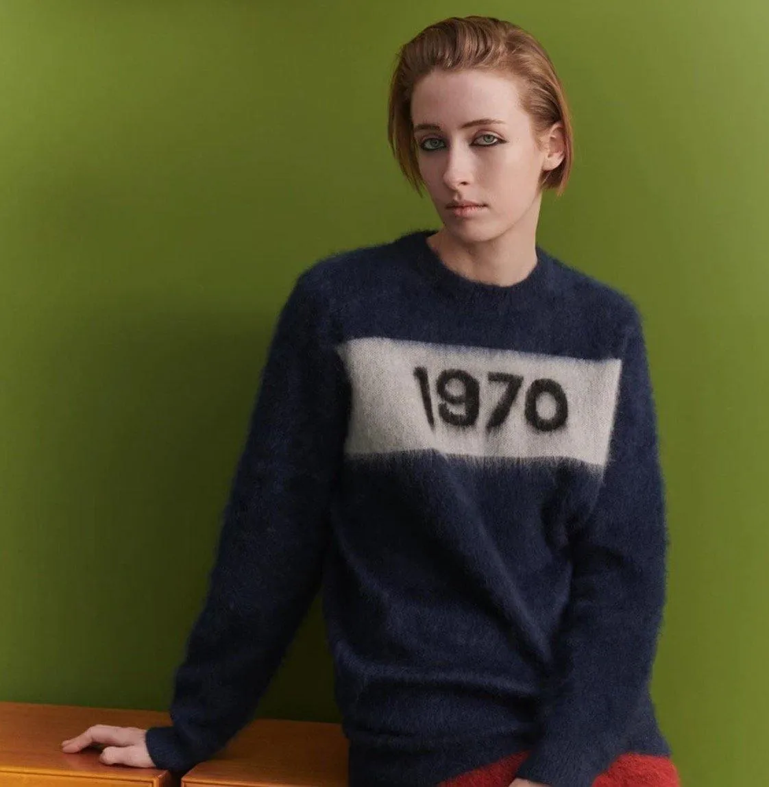 1970 Navy Mohair Knit