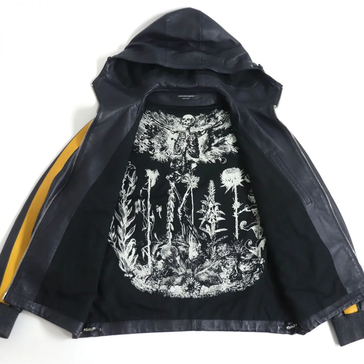 Alexander McQueen Lambskin Leather Parka Navy 48