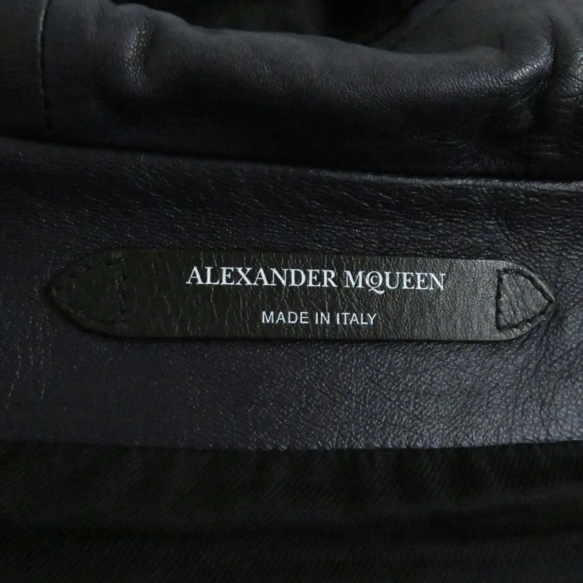Alexander McQueen Lambskin Leather Parka Navy 48