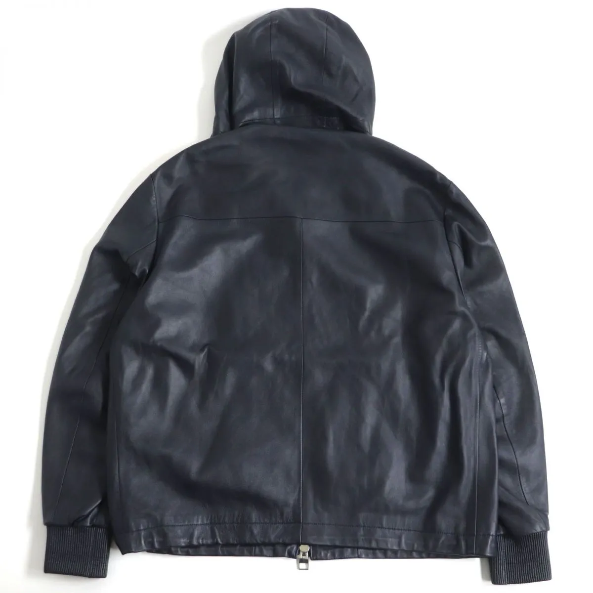 Alexander McQueen Lambskin Leather Parka Navy 48