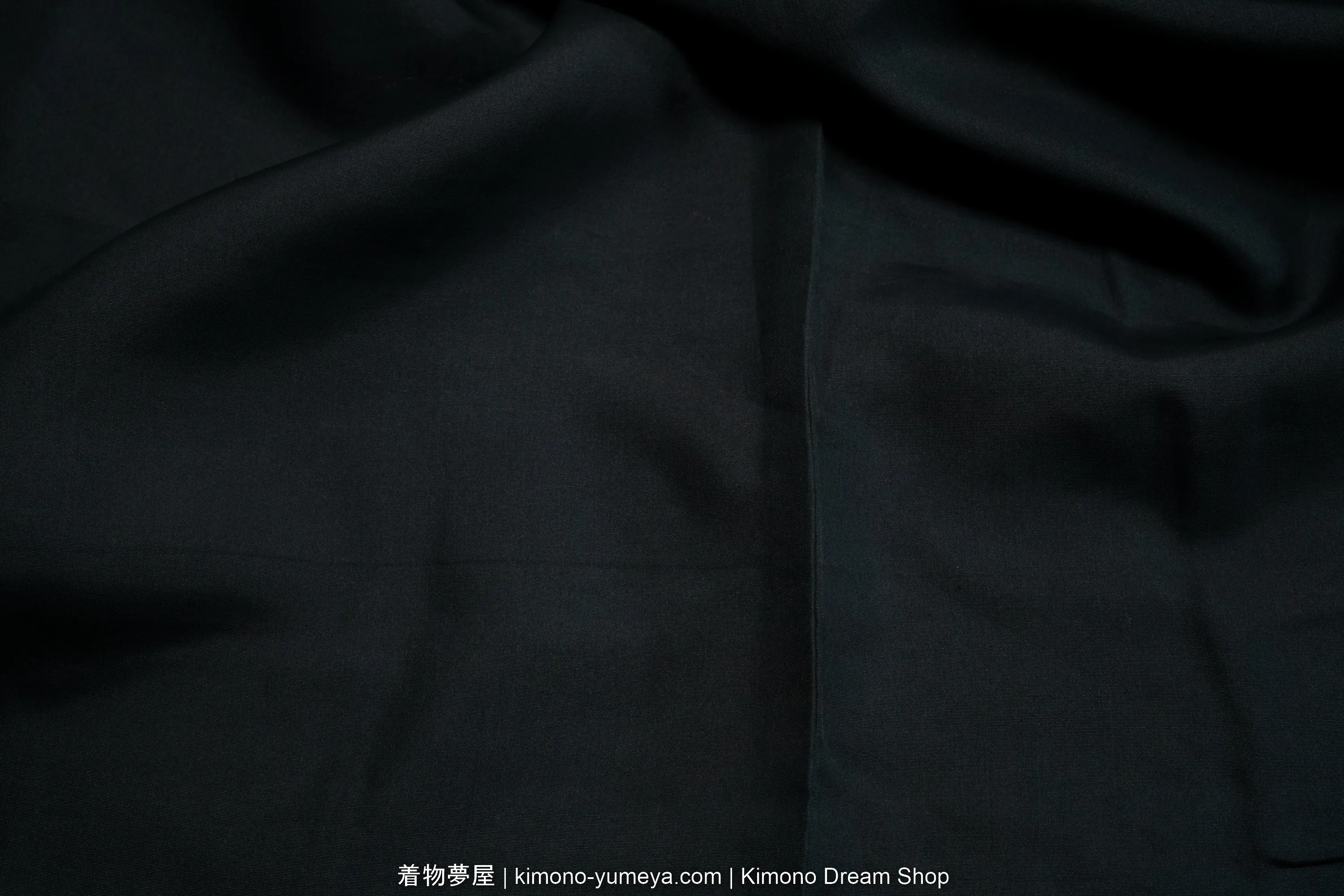 Antique Kamon Haori for Men - Solid Black Montsuki Five Crests - Formal Men's Kimono Jacket - Kanji & Dharma (Daruma) Buddhist Monk on Lining - Early 1900s Japanese Clothing
