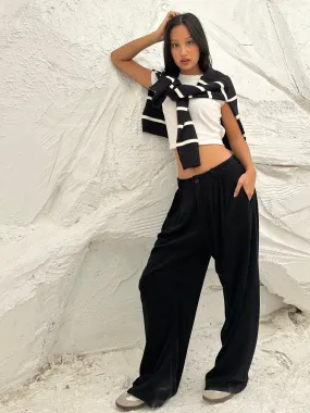 Black Tailored Corduroy Pants