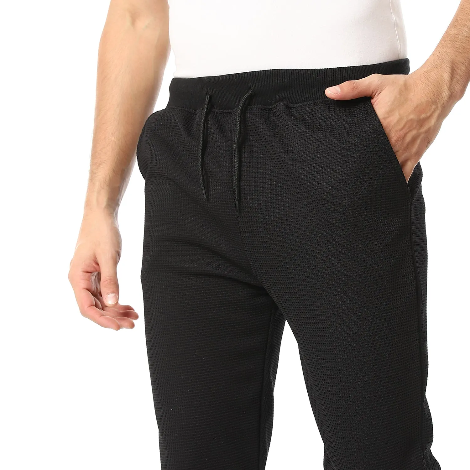 Elastic Knitted Comfy Pants - Red Circle