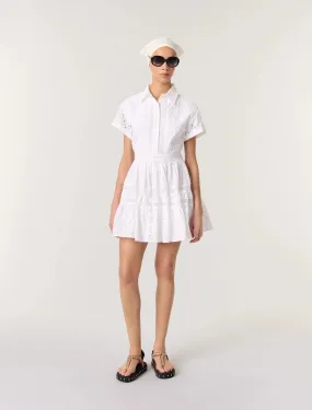 Embroidered babydoll dress