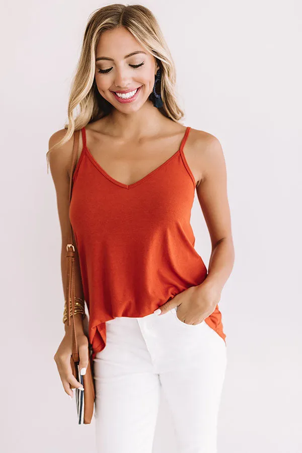 Kisses On The Coast Shift Tank In Rust