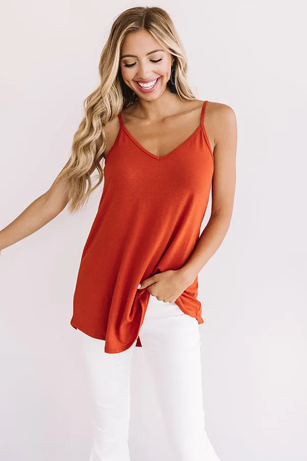 Kisses On The Coast Shift Tank In Rust