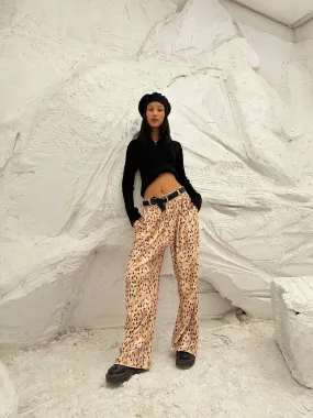 Leopard Tailored Corduroy Pants