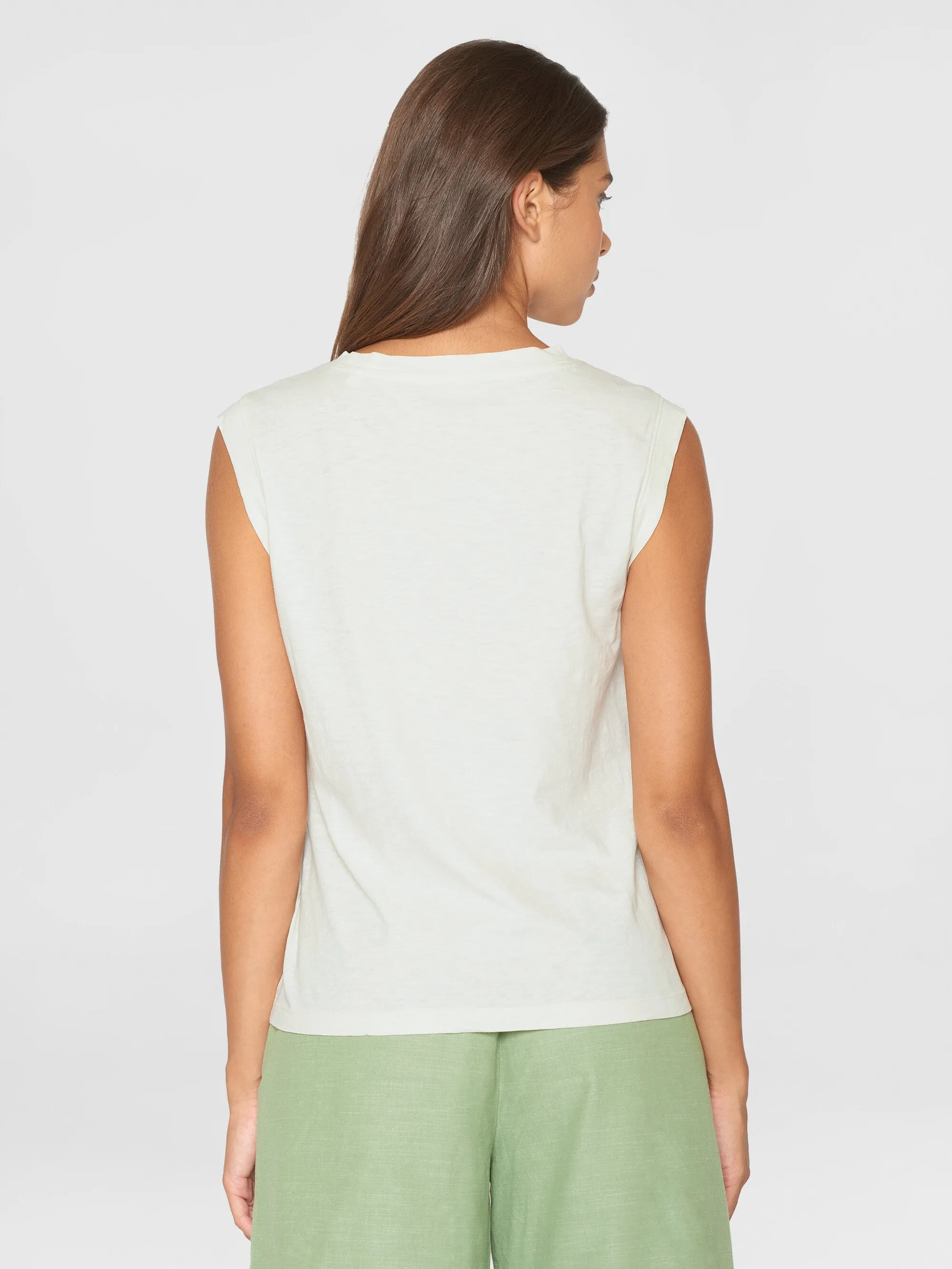 Loose fit jersey tank top - GOTS/Vegan - Light feather gray