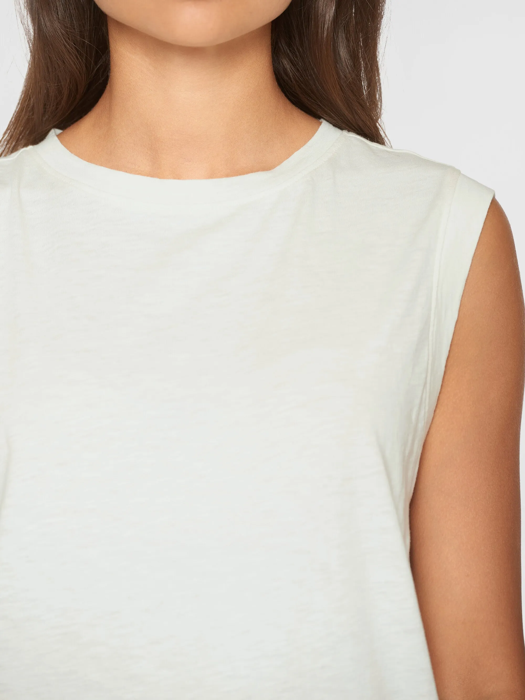 Loose fit jersey tank top - GOTS/Vegan - Light feather gray